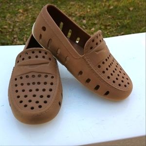 Floafers Prodigy drivers boys size 9 brown boat shoes preppy